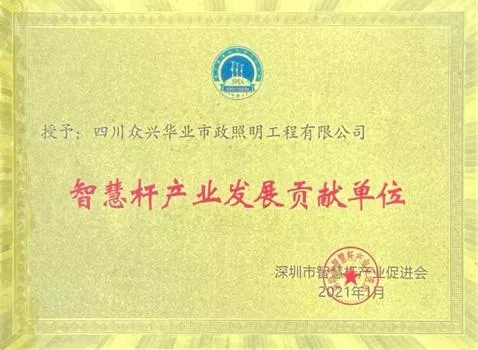 智慧杆产业发展贡献单位