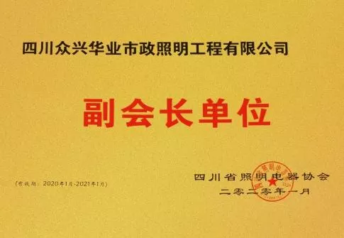 四川省照明电器协会-副会长单位